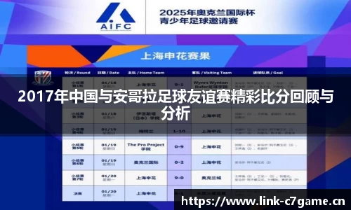 2017年中国与安哥拉足球友谊赛精彩比分回顾与分析